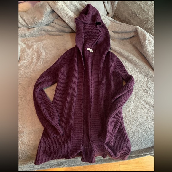 Hooded Cardigan Jacket Purple Amethyst